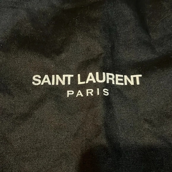 YSL Yves Saint Laurent Classic Black Pouch Dustbag Jewelry Belt Pouch 13X10 - Picture 2 of 6
